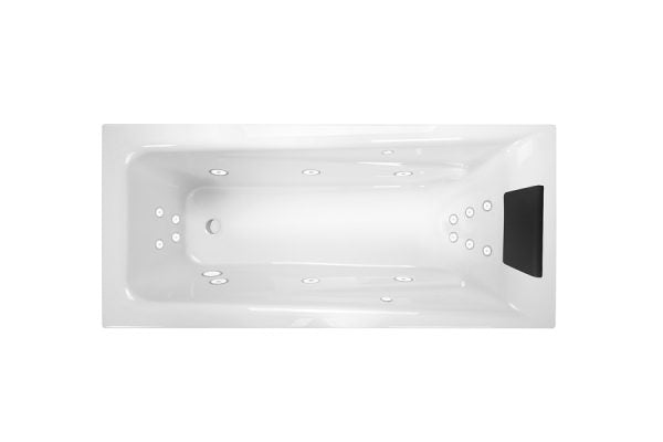 Decina Novara Dolce Vita 16 Jet Inset Spa Bath 1653/1665mm - Gloss White
