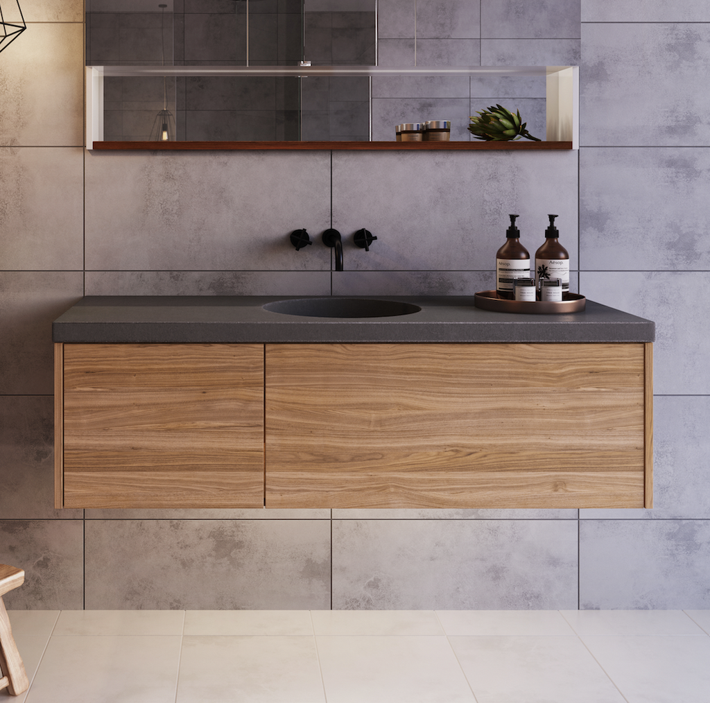 Rifco Opera Wall Hung Vanity with 40mm Concrete Integrated Basin Top