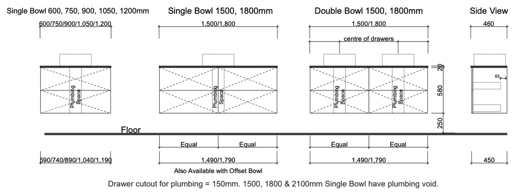 Timberline Oxbow Wall Hung Vanity with Basin - Wellsons