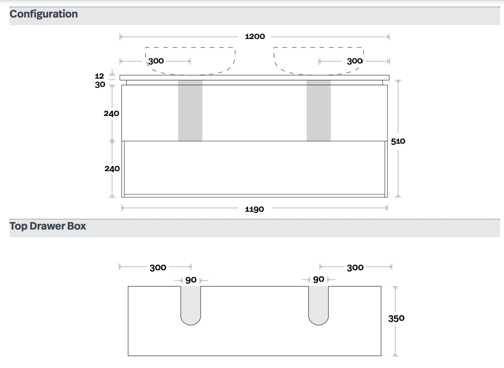 Marquis Oxford Wall Hung Vanity - Wellsons