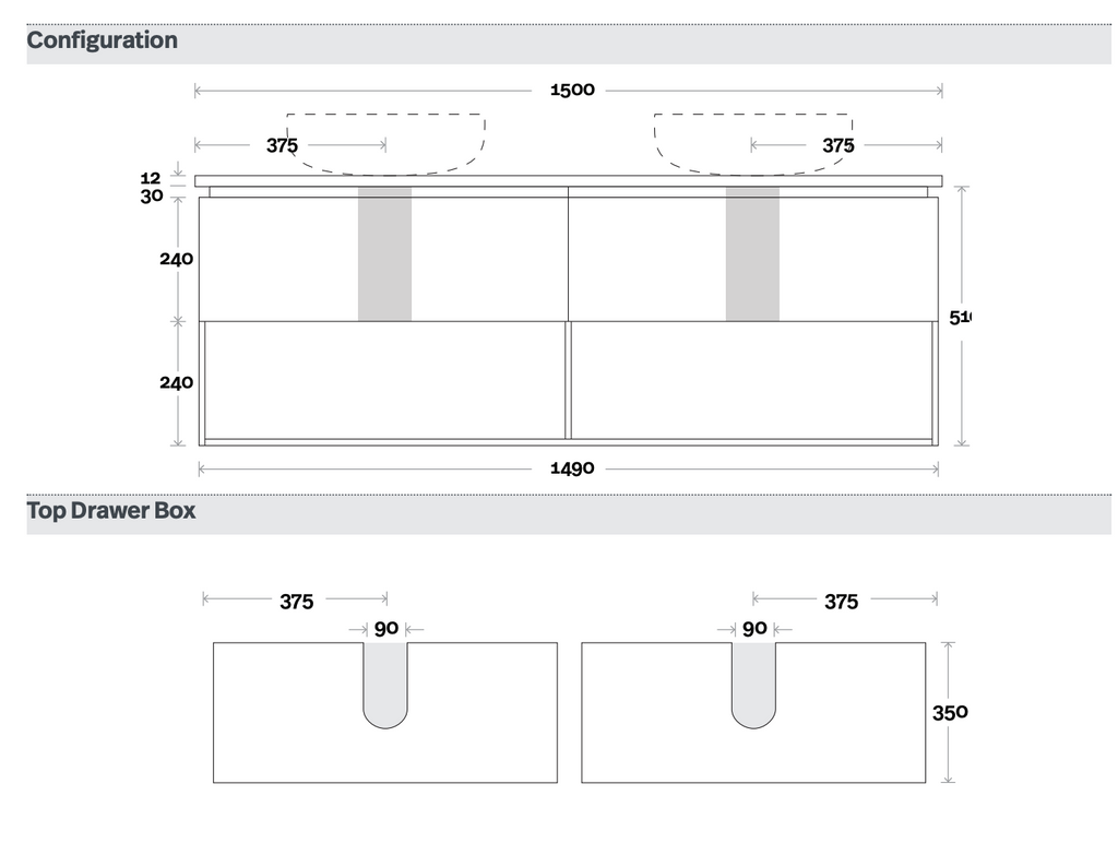 Marquis Oxford Wall Hung Vanity - Wellsons