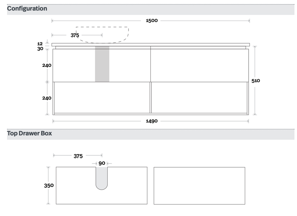 Marquis Oxford Wall Hung Vanity - Wellsons