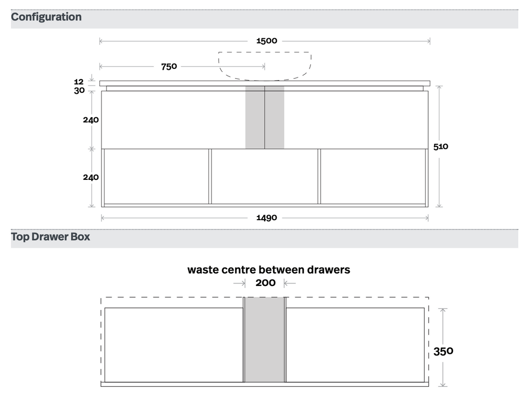 Marquis Oxford Wall Hung Vanity - Wellsons