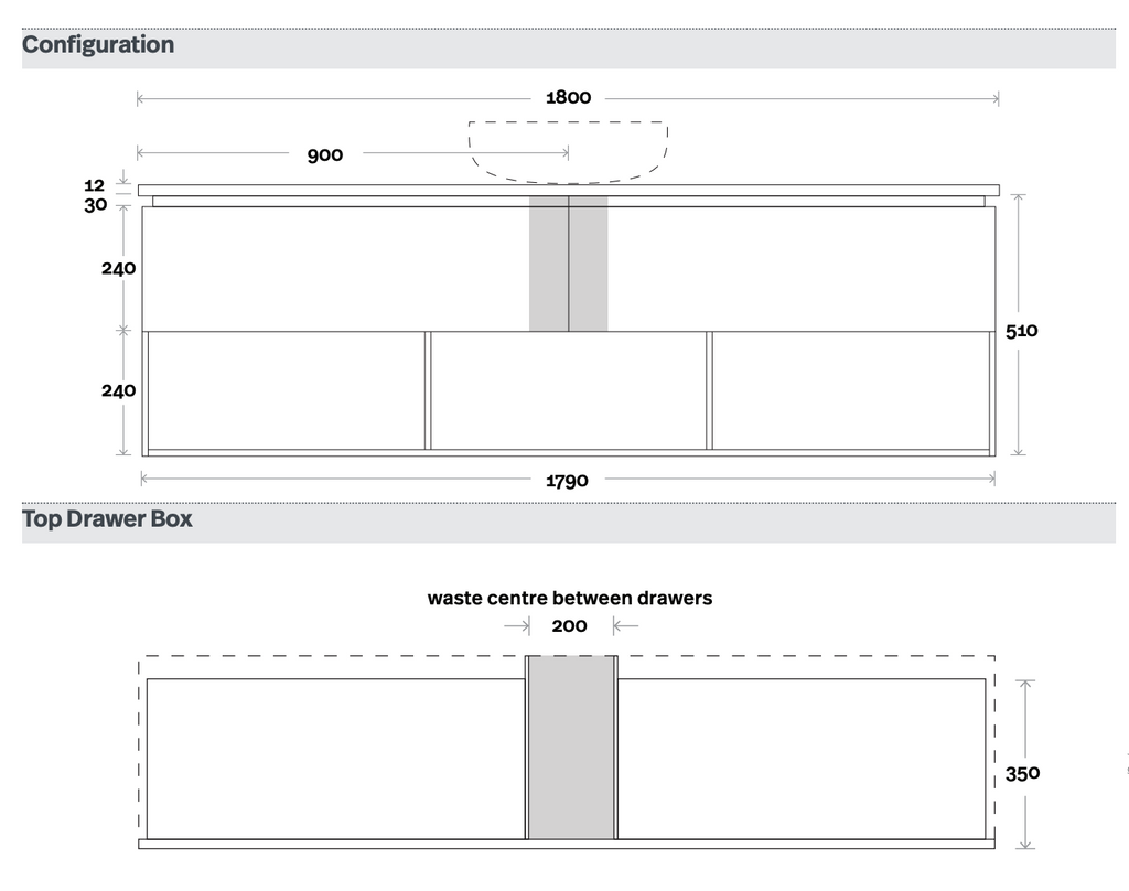 Marquis Oxford Wall Hung Vanity - Wellsons
