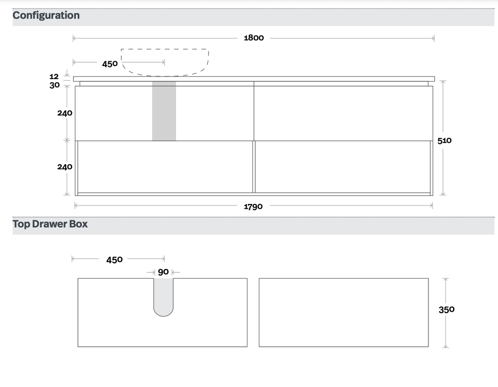 Marquis Oxford Wall Hung Vanity - Wellsons