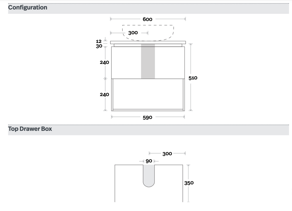 Marquis Oxford Wall Hung Vanity - Wellsons