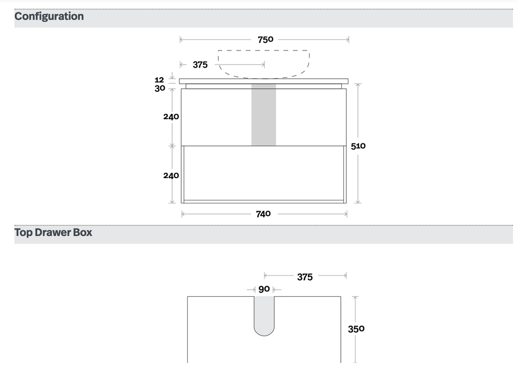 Marquis Oxford Wall Hung Vanity - Wellsons