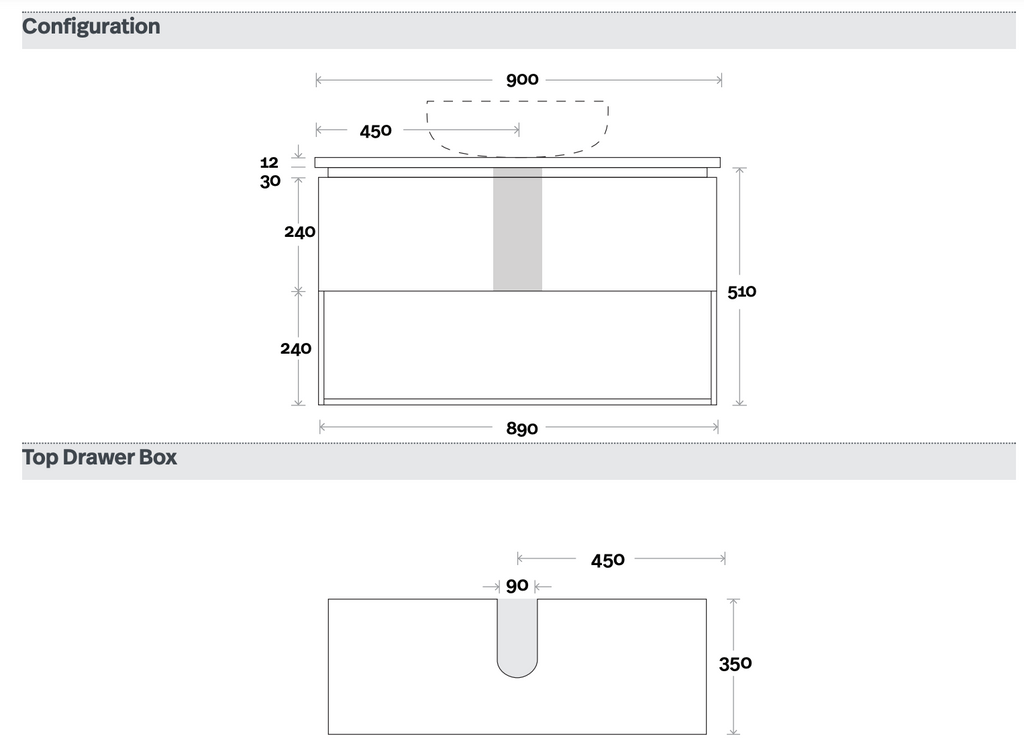 Marquis Oxford Wall Hung Vanity - Wellsons