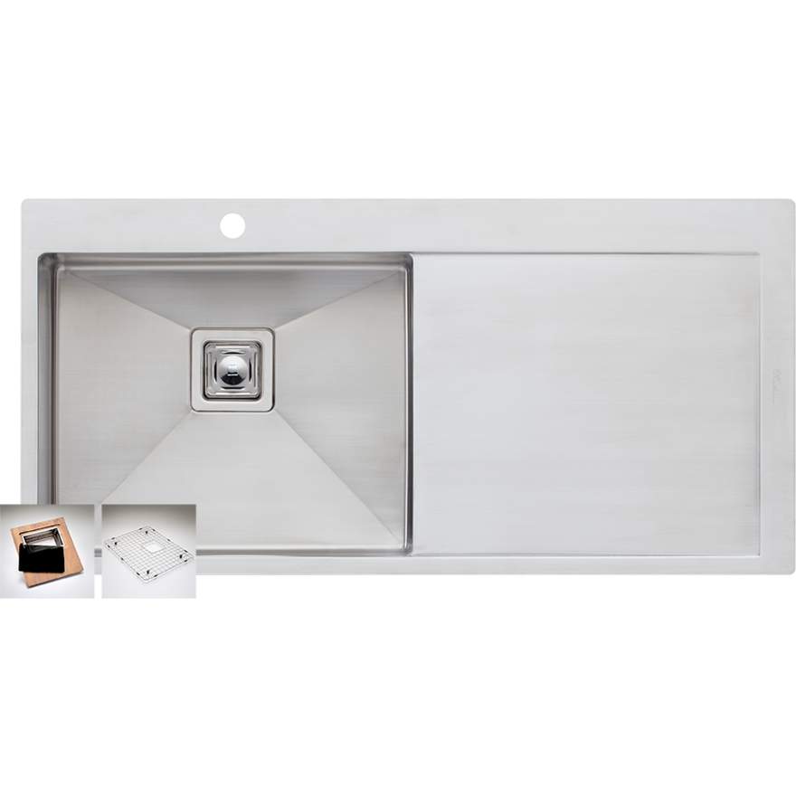 Oliveri Professional Series Single Bowl Sink with Drainer