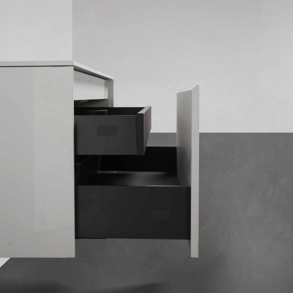 Belbagno Prado Wall Hung Vanity 1200mm - Gloss White