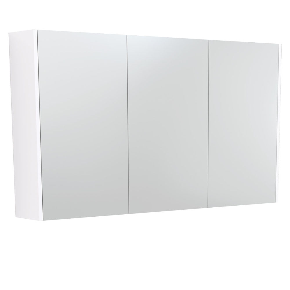 Fienza Mirror Cabinet with Gloss White Side Panels 600mm - 1500mm