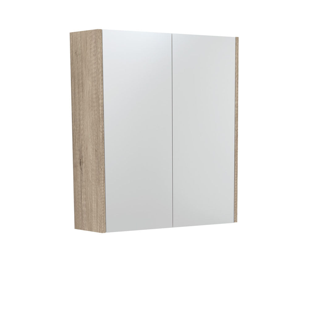 Fienza Mirror Cabinet with Scandi Oak Side Panels 600mm - 1500mm