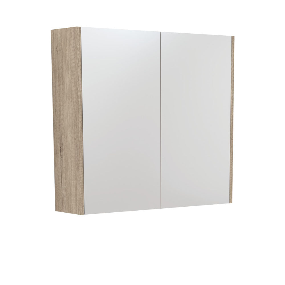 Fienza Mirror Cabinet with Scandi Oak Side Panels 600mm - 1500mm