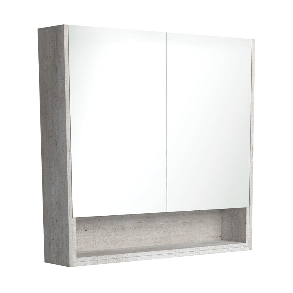 Fienza Mirror Cabinet with Display Shelf 750mm - 1200mm - Industrial