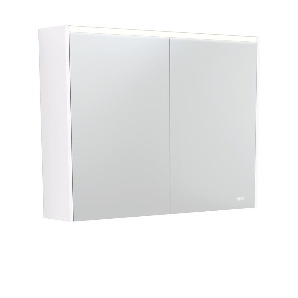 Fienza LED Mirror Cabinet with Side Panels 750mm - 1200mm - Gloss White