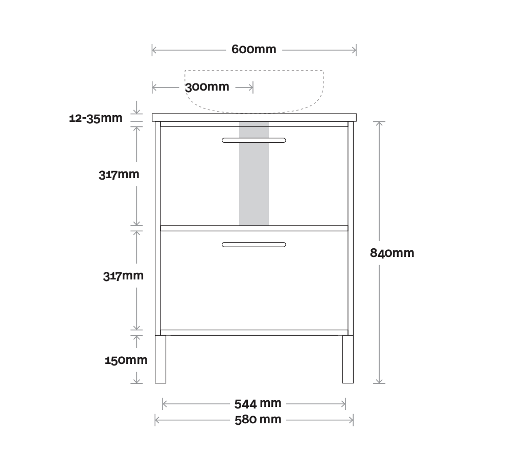 Marquis Palm Floor Standing Vanity - Wellsons