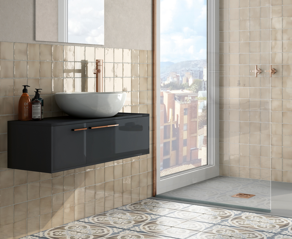 Palm Springs Beige Gloss Small Square Tile