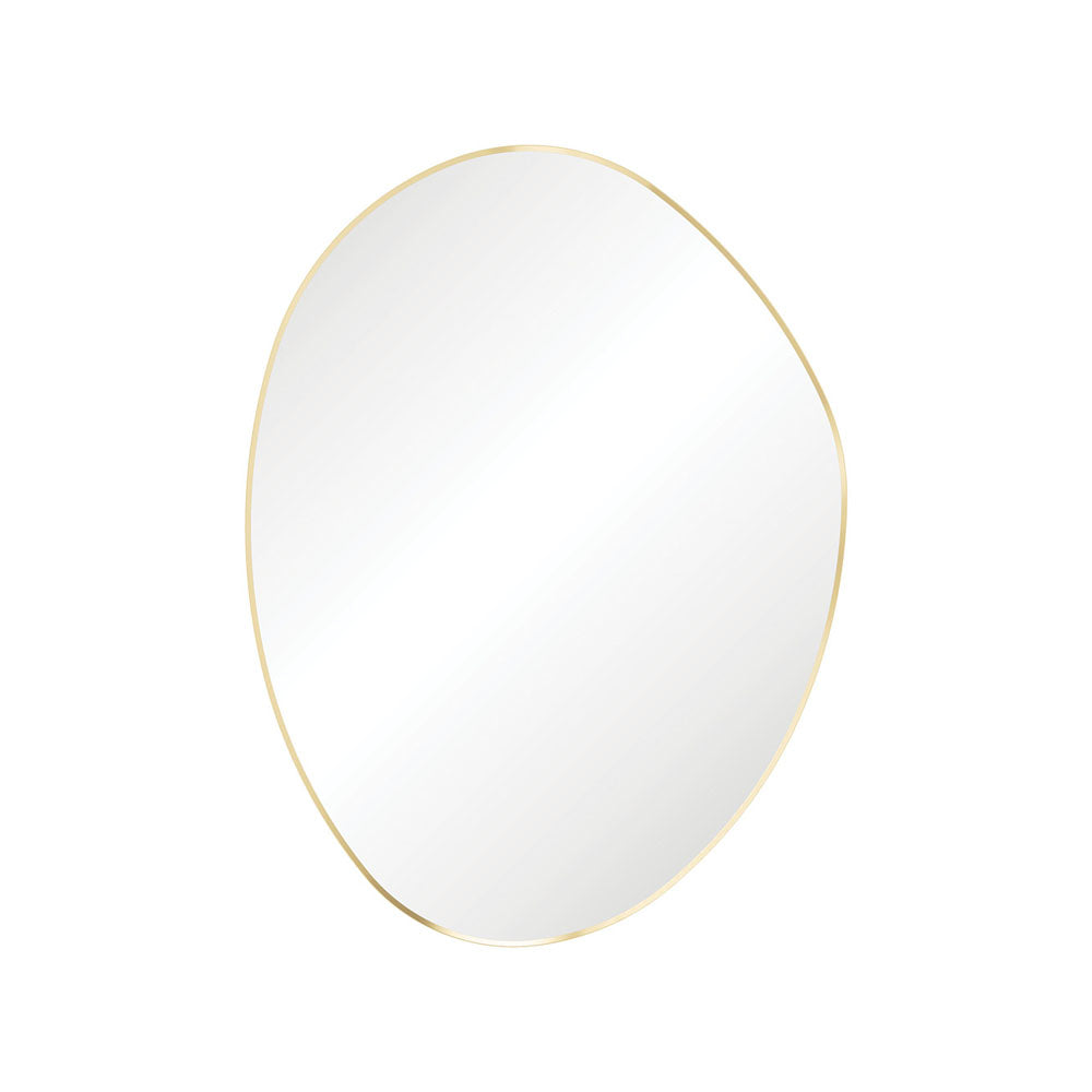 Fienza Pebble Asymmetrical Framed Mirror - Urban Brass