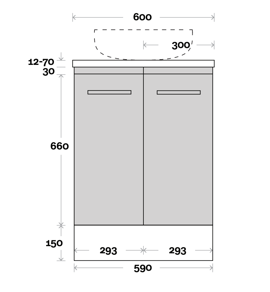 Marquis Phoenix Vanity with Solid Timber Top & Basin Floor Standing Vanity - Wellsons