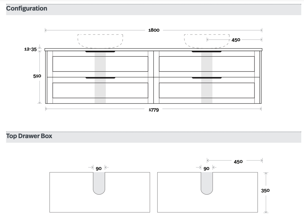 Marquis Pier Wall Hung Vanity - Wellsons