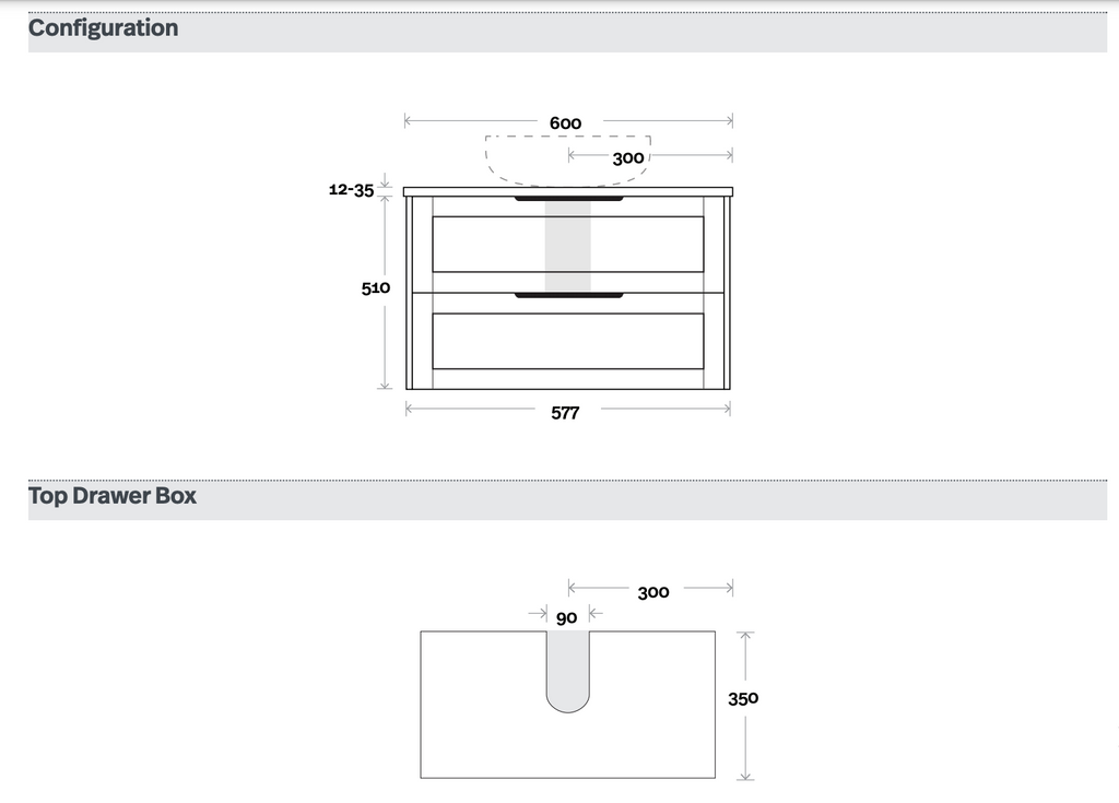 Marquis Pier Wall Hung Vanity - Wellsons