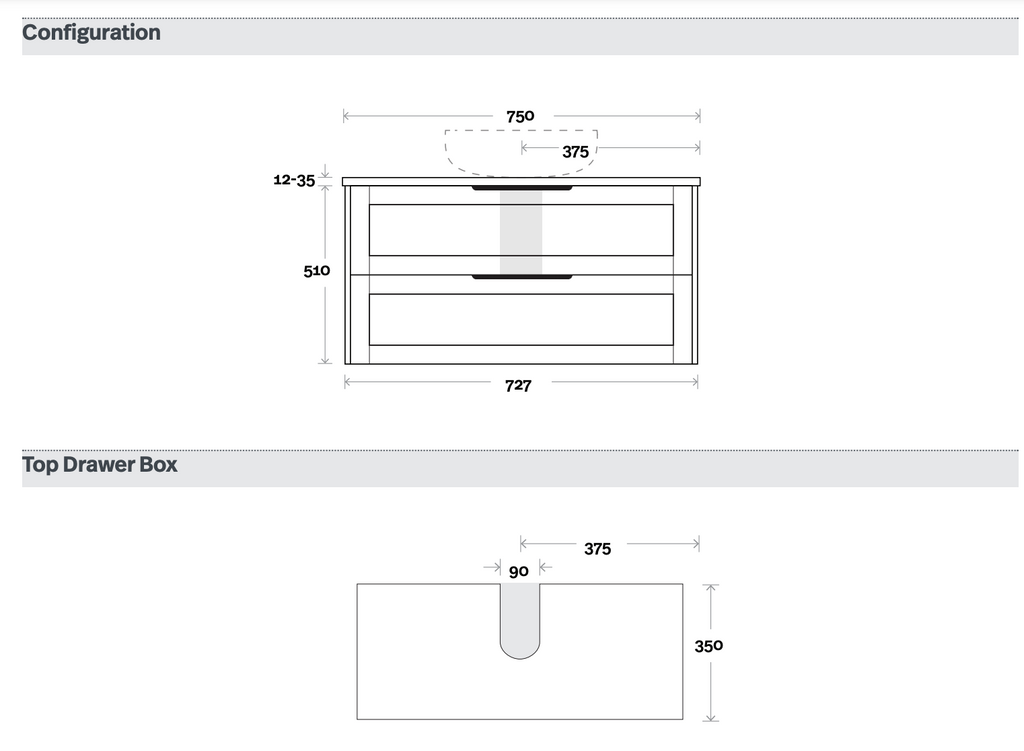 Marquis Pier Wall Hung Vanity - Wellsons