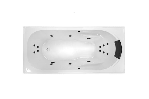 Decina Prima Dolce Vita 16 Jet Spa Inset Bath 1635/1785mm - Gloss White