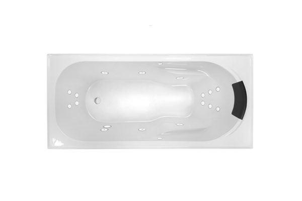 Decina Prima Dolce Vita 16 Jet Spa Inset Bath 1635/1785mm - Gloss White