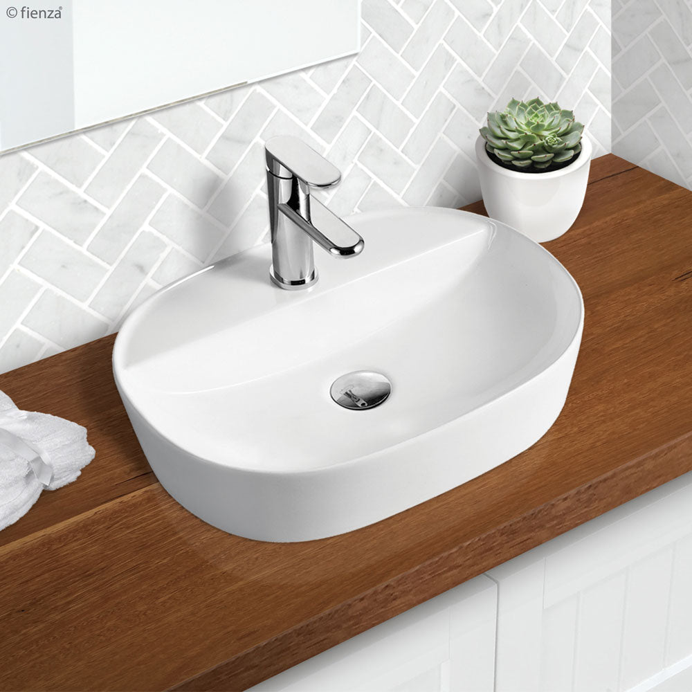 Fienza Chica 500 Above Counter Ceramic Basin - Gloss White