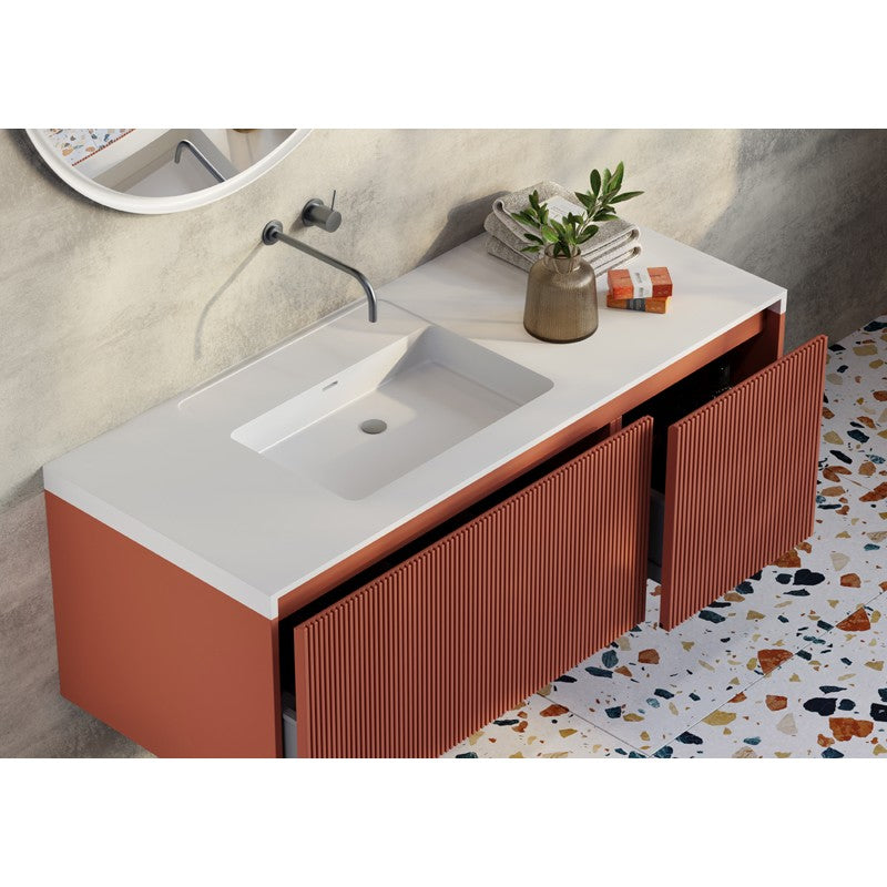 Belbagno Rimini Wall Hung Vanity - Clay