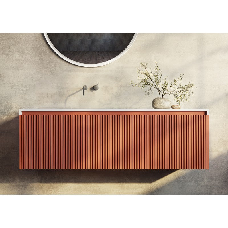 Belbagno Rimini Wall Hung Vanity - Clay