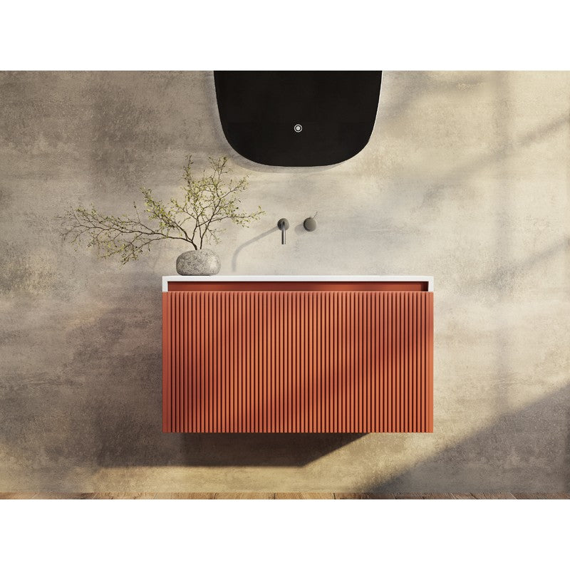 Belbagno Rimini Wall Hung Vanity - Clay