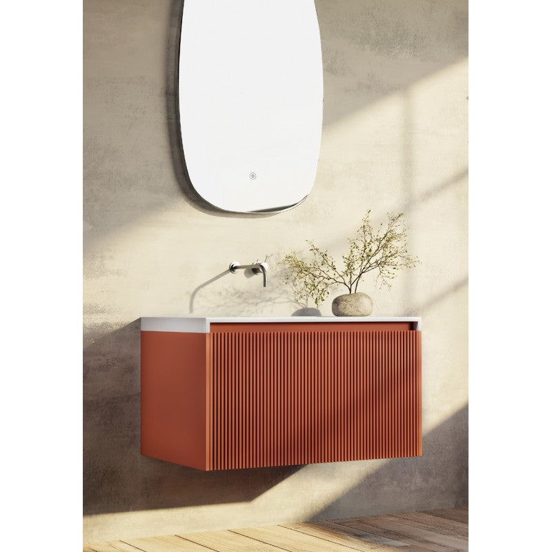 Belbagno Rimini Wall Hung Vanity - Clay