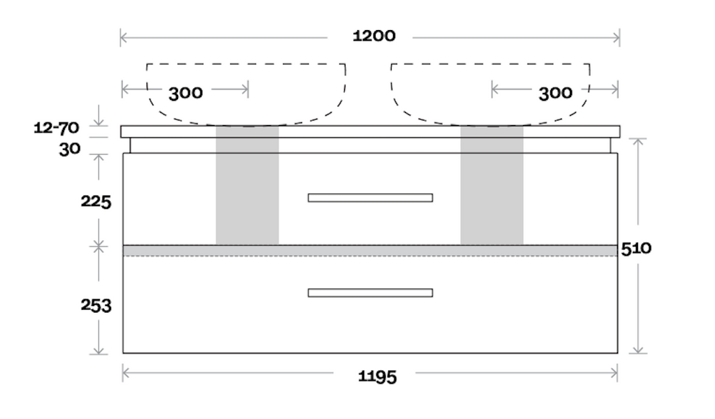 Marquis Riviera Wall Hung Vanity - Wellsons
