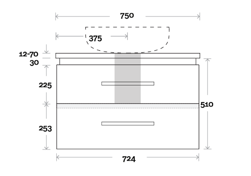 Marquis Riviera Wall Hung Vanity - Wellsons