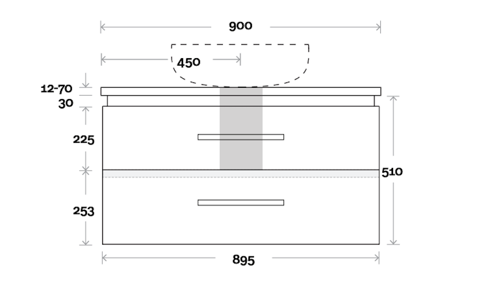 Marquis Riviera Wall Hung Vanity - Wellsons