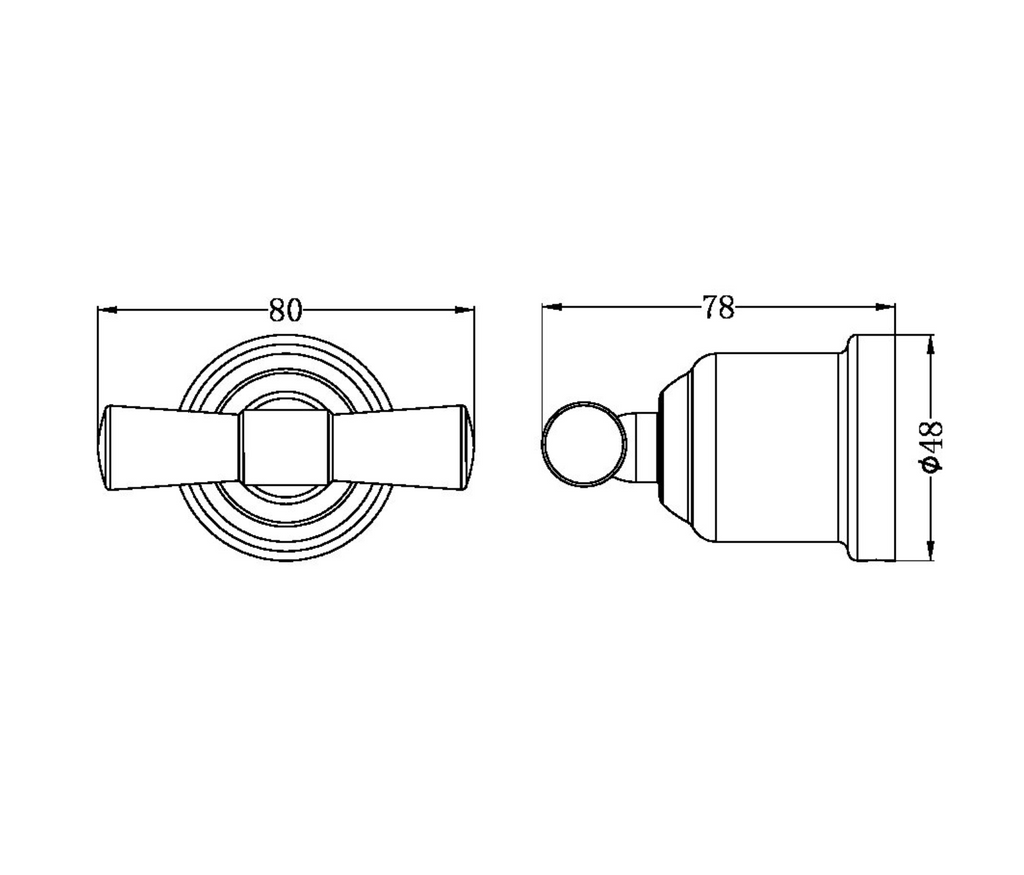 Nero York Robe Hook - Chrome