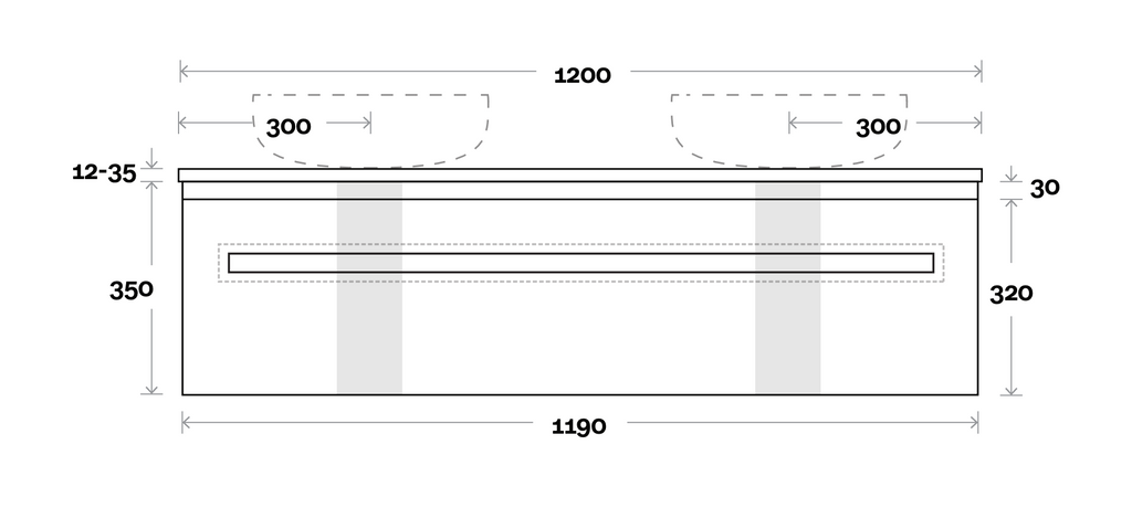 Marquis Rossi Wall Hung Vanity - Wellsons