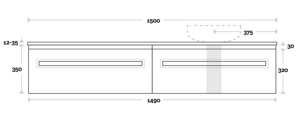 Marquis Rossi Wall Hung Vanity - Wellsons