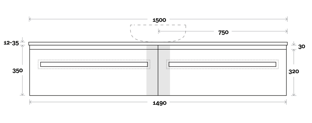 Marquis Rossi Wall Hung Vanity - Wellsons
