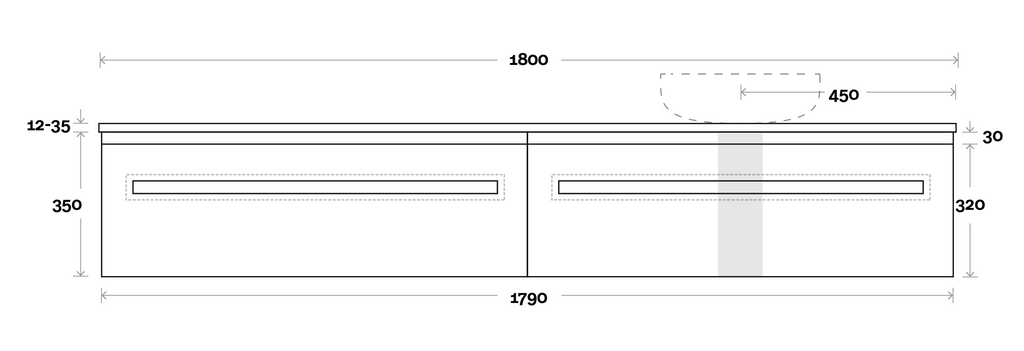 Marquis Rossi Wall Hung Vanity - Wellsons