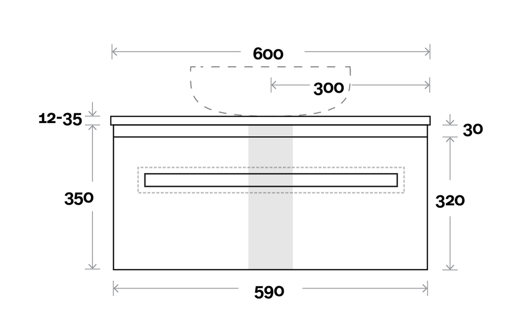 Marquis Rossi Wall Hung Vanity - Wellsons