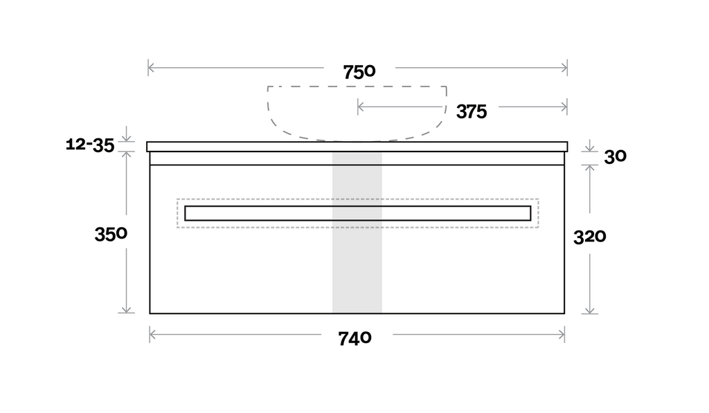 Marquis Rossi Wall Hung Vanity - Wellsons