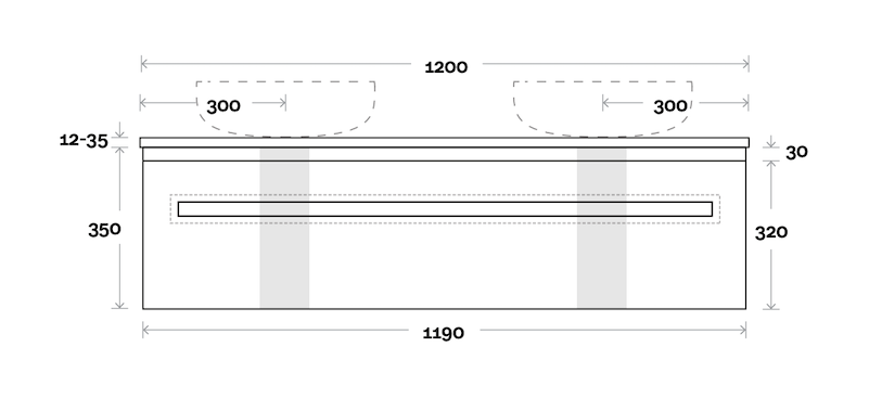 Marquis Rossi Vanity with Timber Top - Wellsons