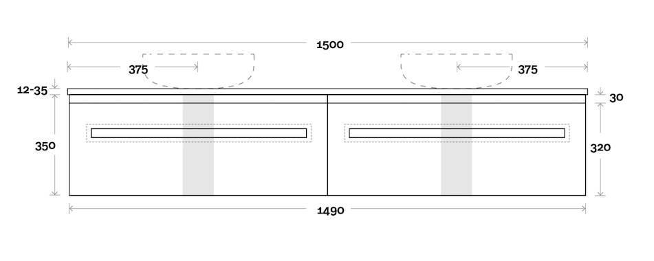 Marquis Rossi Vanity with Timber Top - Wellsons