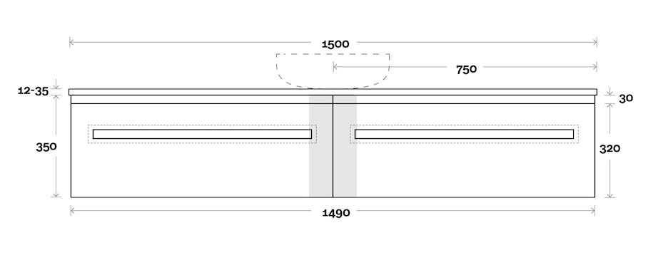 Marquis Rossi Vanity with Timber Top - Wellsons