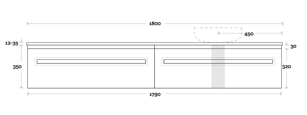 Marquis Rossi Vanity with Timber Top - Wellsons