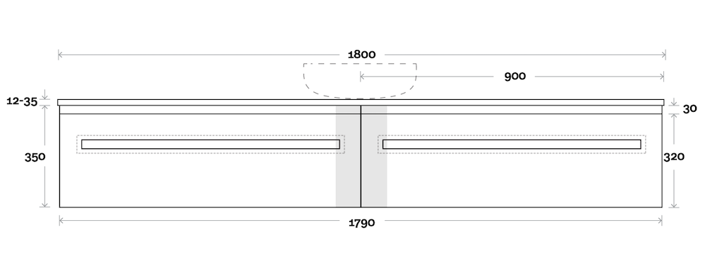 Marquis Rossi Vanity with Timber Top - Wellsons
