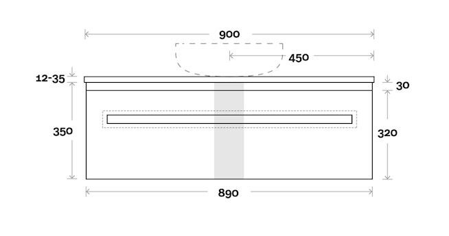 Marquis Rossi Vanity with Timber Top - Wellsons