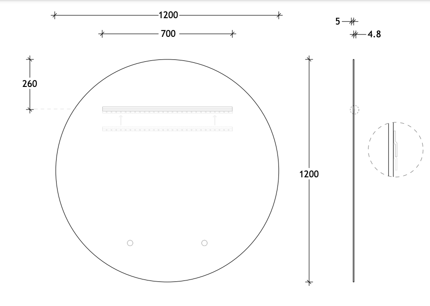 ADP Round Polished Edge Mirror - Wellsons